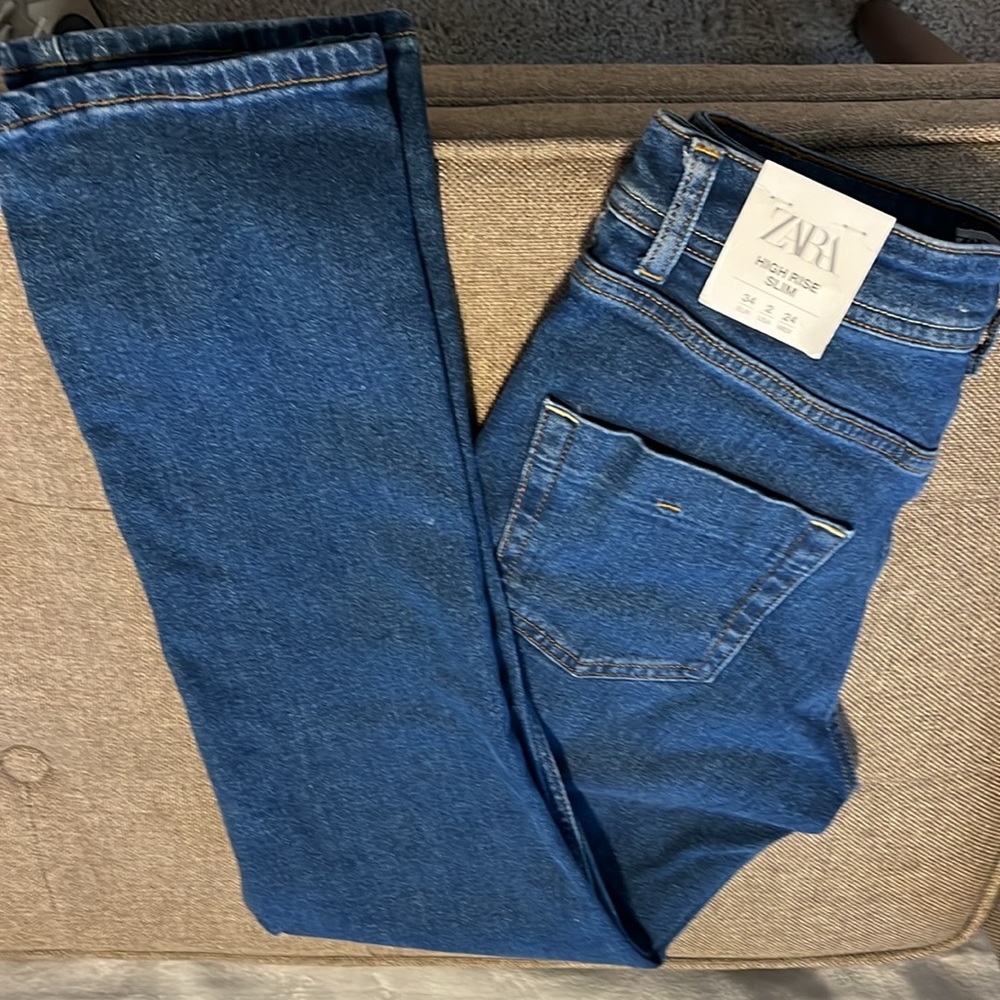 Zara jeans high rise slim